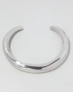 Metal Hinge Collar Necklace - Silver