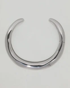 Metal Hinge Collar Necklace - Silver