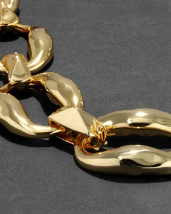 Molten Gold Link Necklace