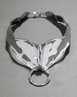 Molten Silver Bonded Collar Necklace