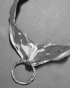 Molten Silver Bonded Collar Necklace
