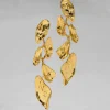 Mosaic Molten Gold Post Earring