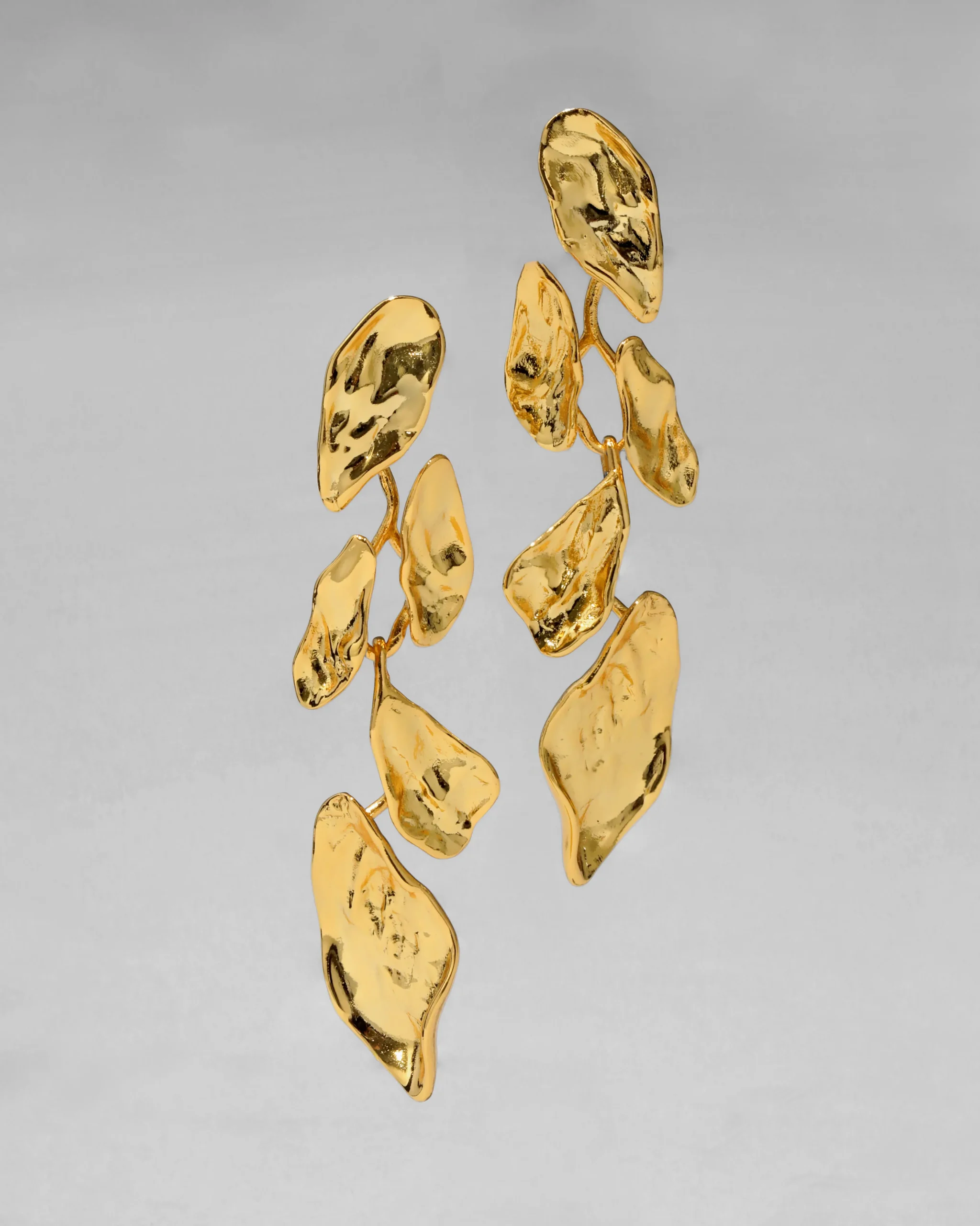 Mosaic Molten Gold Post Earring