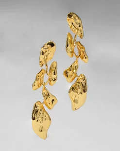 Mosaic Molten Gold Post Earring