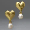Perla Puffy Heart Drop Earring