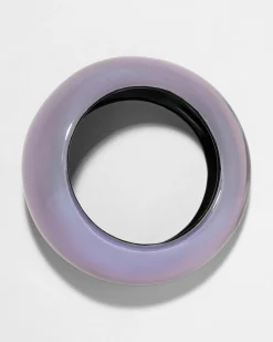 Puffy Lucite Tapered Bangle Bracelet- Aurora