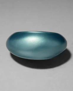 Puffy Lucite Tapered Bangle Bracelet- Metallic Sky