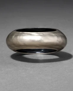 Puffy Lucite Tapered Bangle Bracelet- Warm Grey