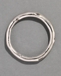 Small Molten Bangle Bracelet - Silver