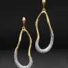 Solanales Crystal Curve Leverback Drop Earring