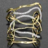 Solanales Crystal Intertwined Wide Cuff Bracelet