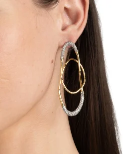 Solanales Crystal Large Orbit Earring