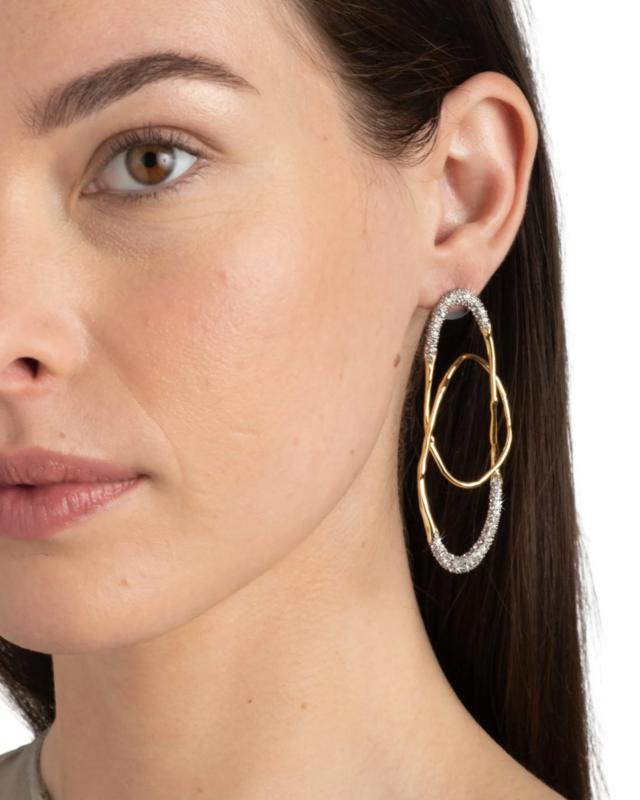 Solanales Crystal Large Orbit Earring