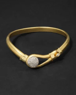 Solanales Crystal Pebble Collar Necklace