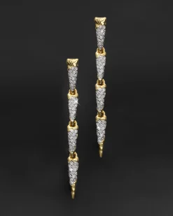 Solanales Crystal Spear Linear Earring