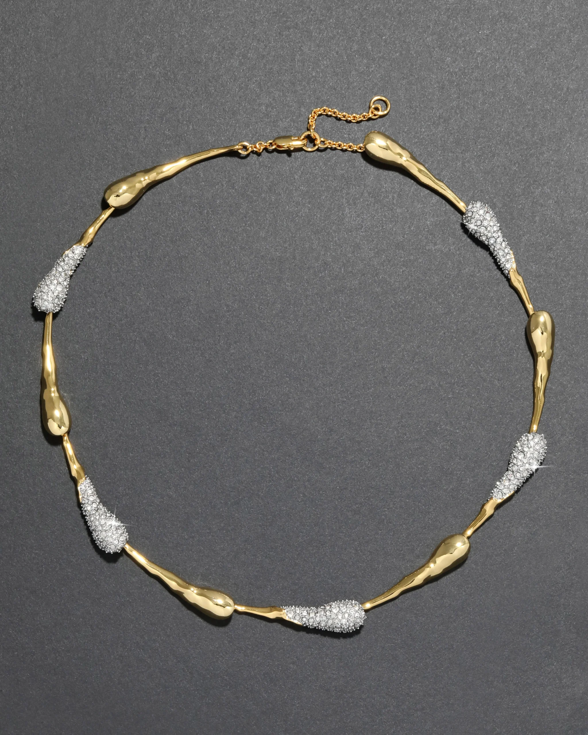 Solanales Crystal Teardrop Riviera Necklace