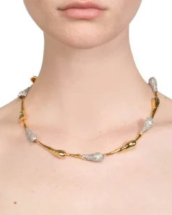 Solanales Crystal Teardrop Riviera Necklace