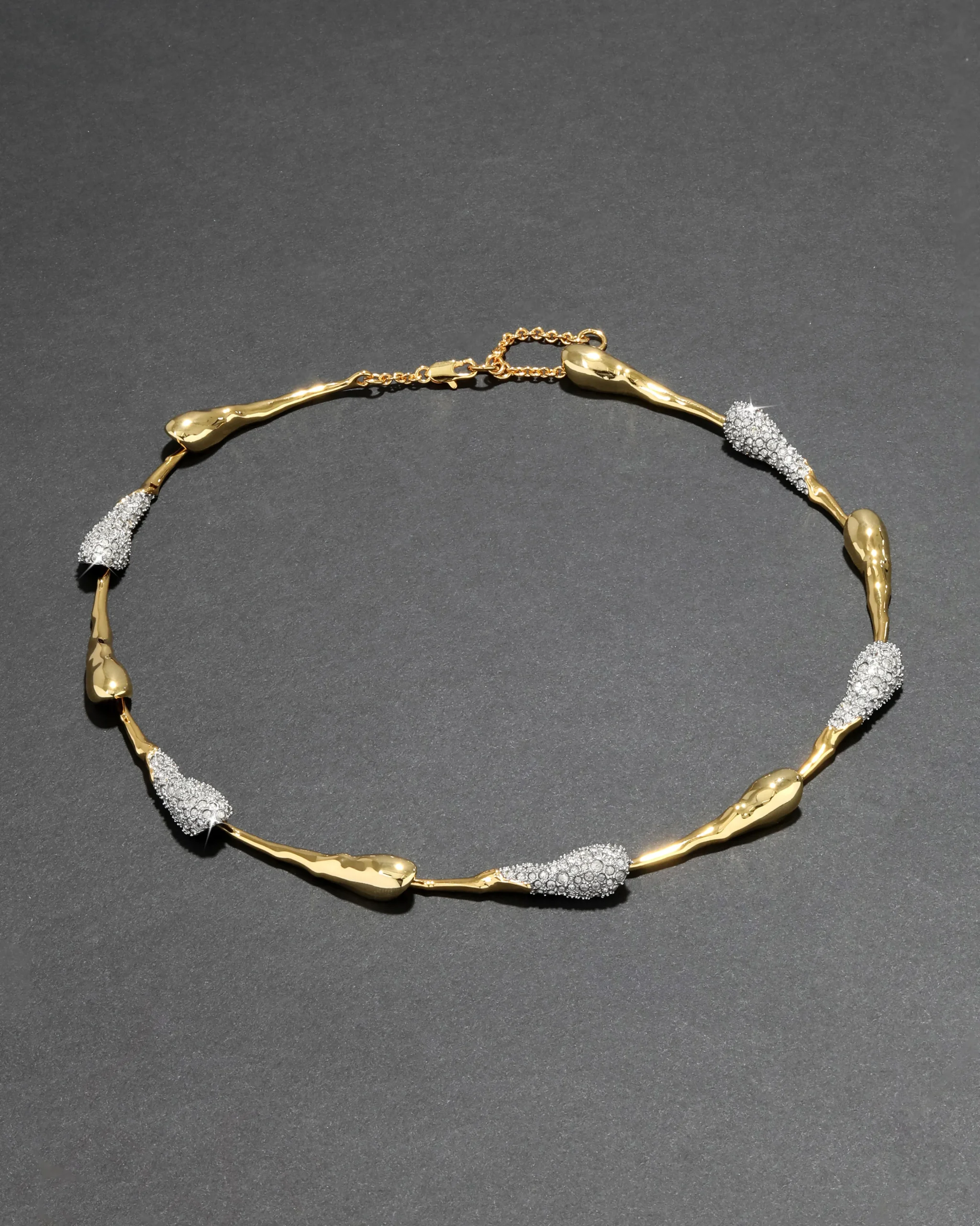 Solanales Crystal Teardrop Riviera Necklace