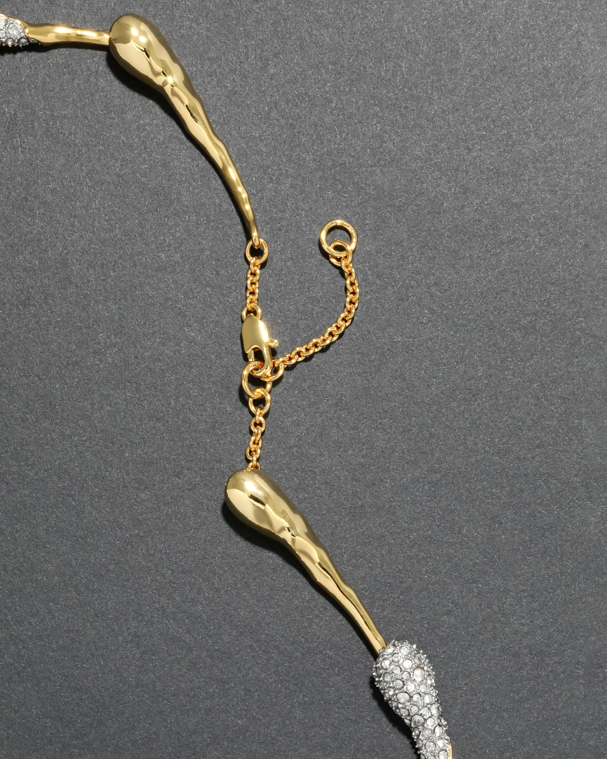Solanales Crystal Teardrop Riviera Necklace
