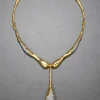 Solanales Crystal Teardrop Collar Necklace