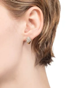 Solanales Crystal Tiny Pebble Stud Earring