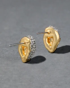 Solanales Crystal Tiny Pebble Stud Earring