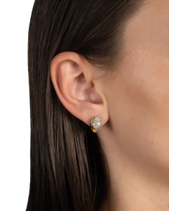 Solanales Crystal Tiny Pebble Stud Earring