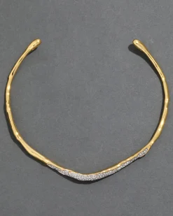 Solanales Gold Crystal Skinny Collar