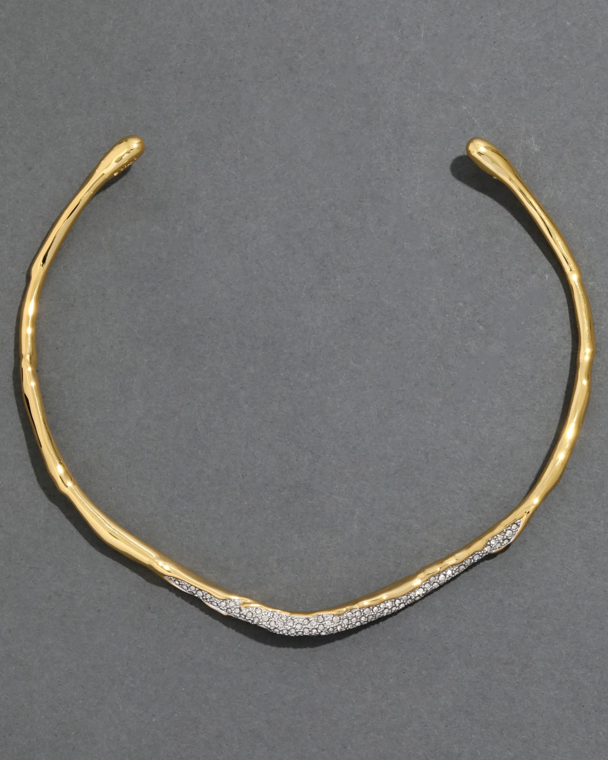 Solanales Gold Crystal Skinny Collar