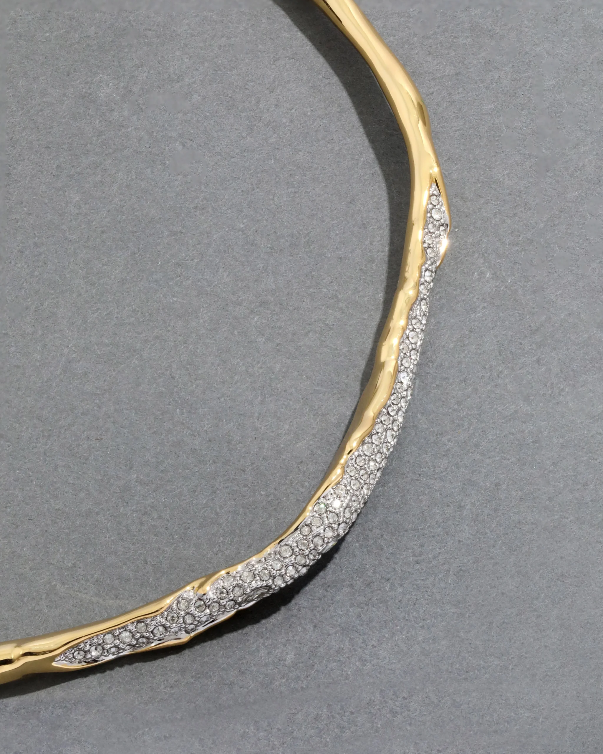 Solanales Gold Crystal Skinny Collar