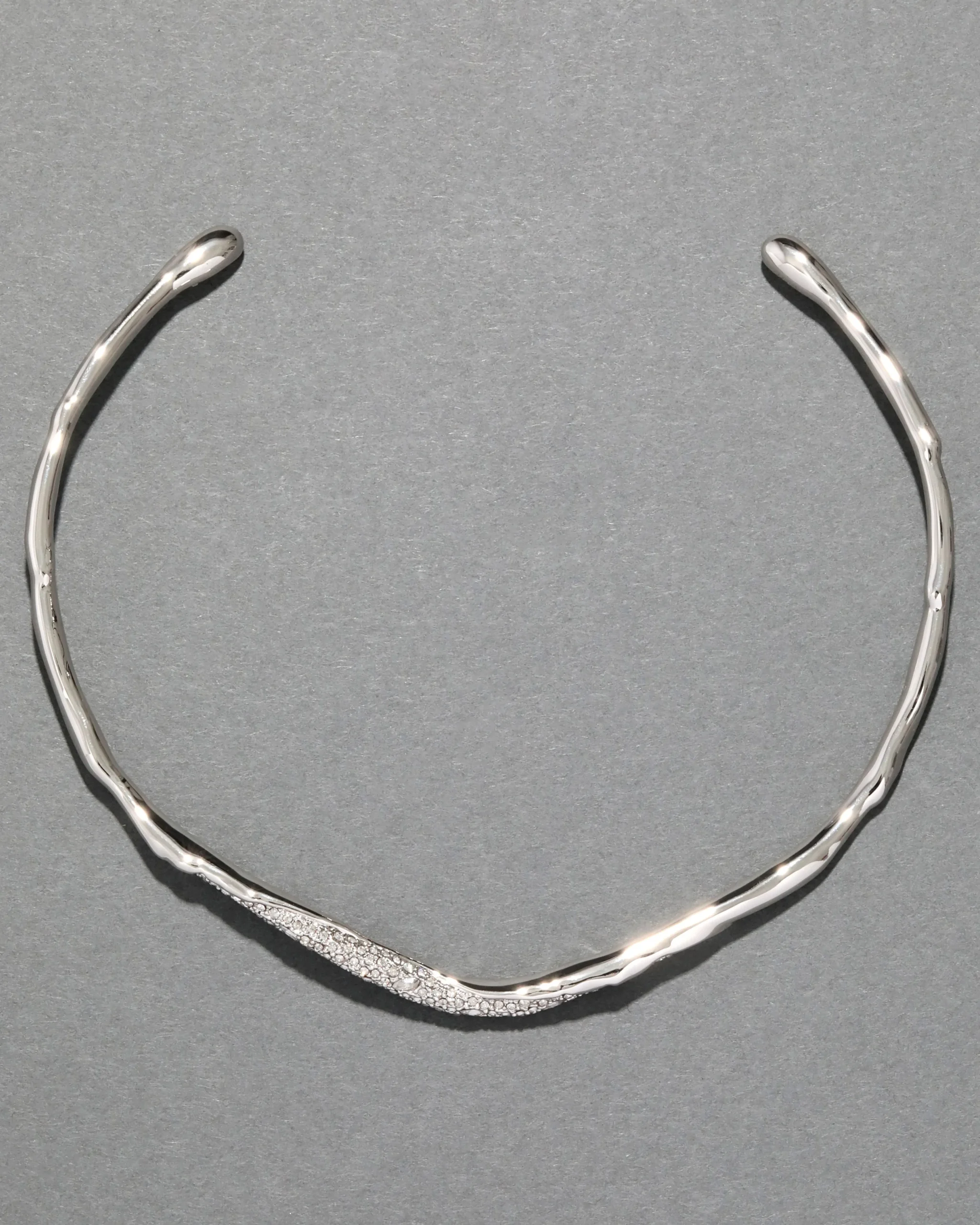 Solanales Silver Crystal Skinny Collar