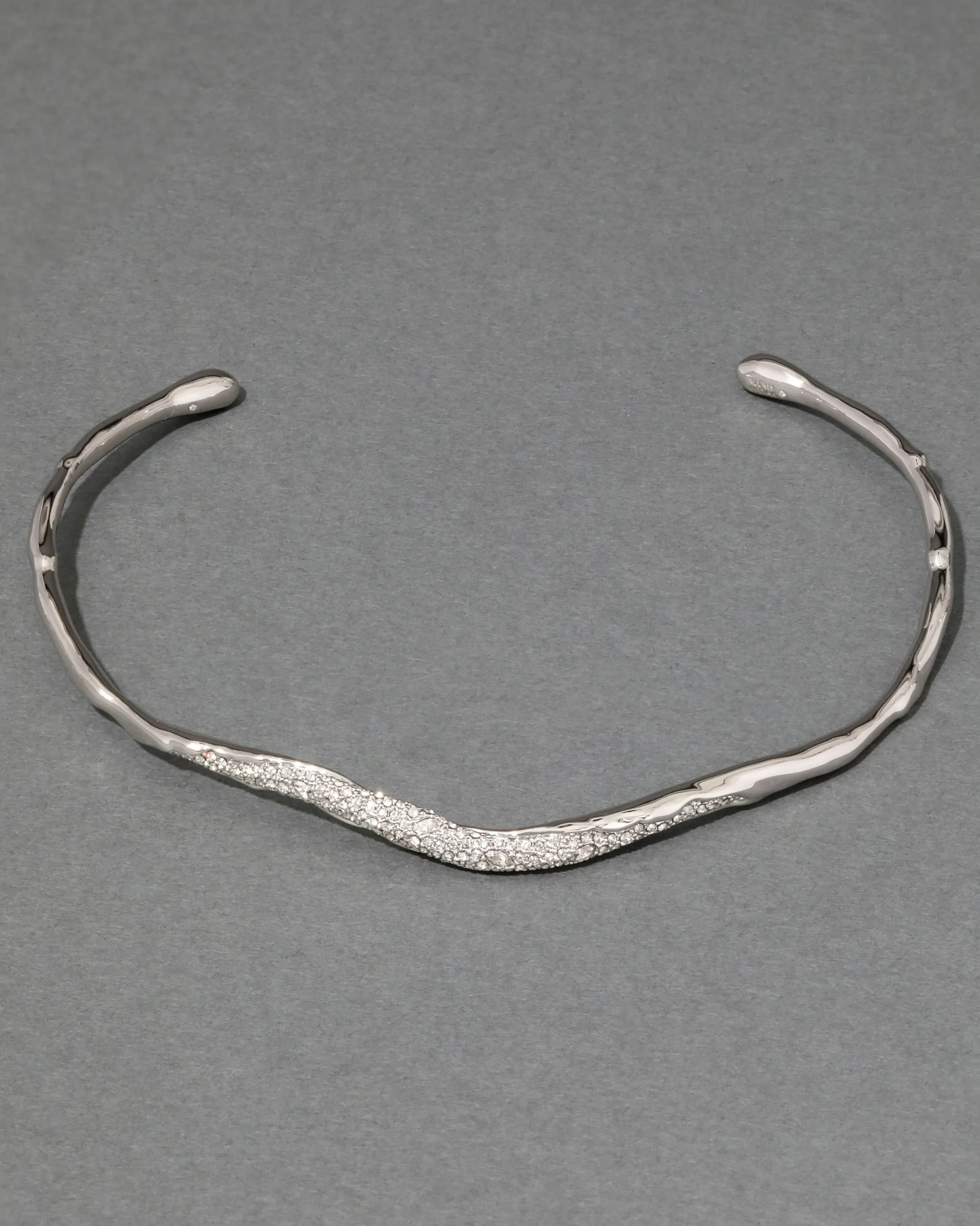 Solanales Silver Crystal Skinny Collar