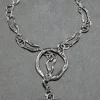 Solanales Silver Crystal Toggle Necklace