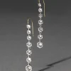 Sterling Silver & 14k Gold Graduated Cut Luminous Crystal Earrings