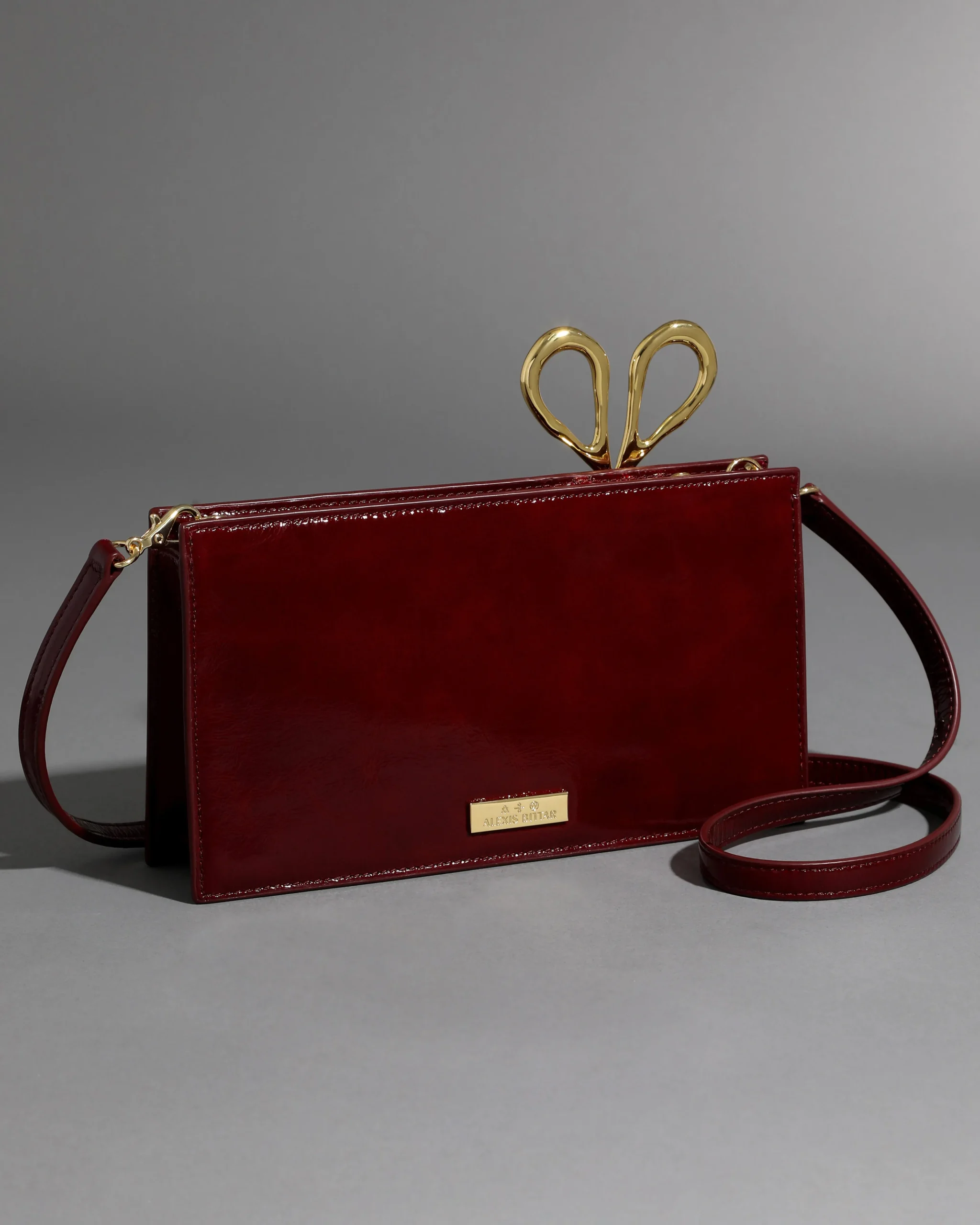 The Petit Scissor Clutch- Merlot
