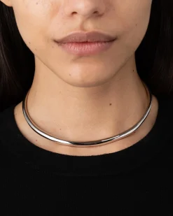 Thin Collar Necklace - Silver