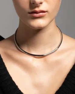 Thin Collar Necklace - Silver