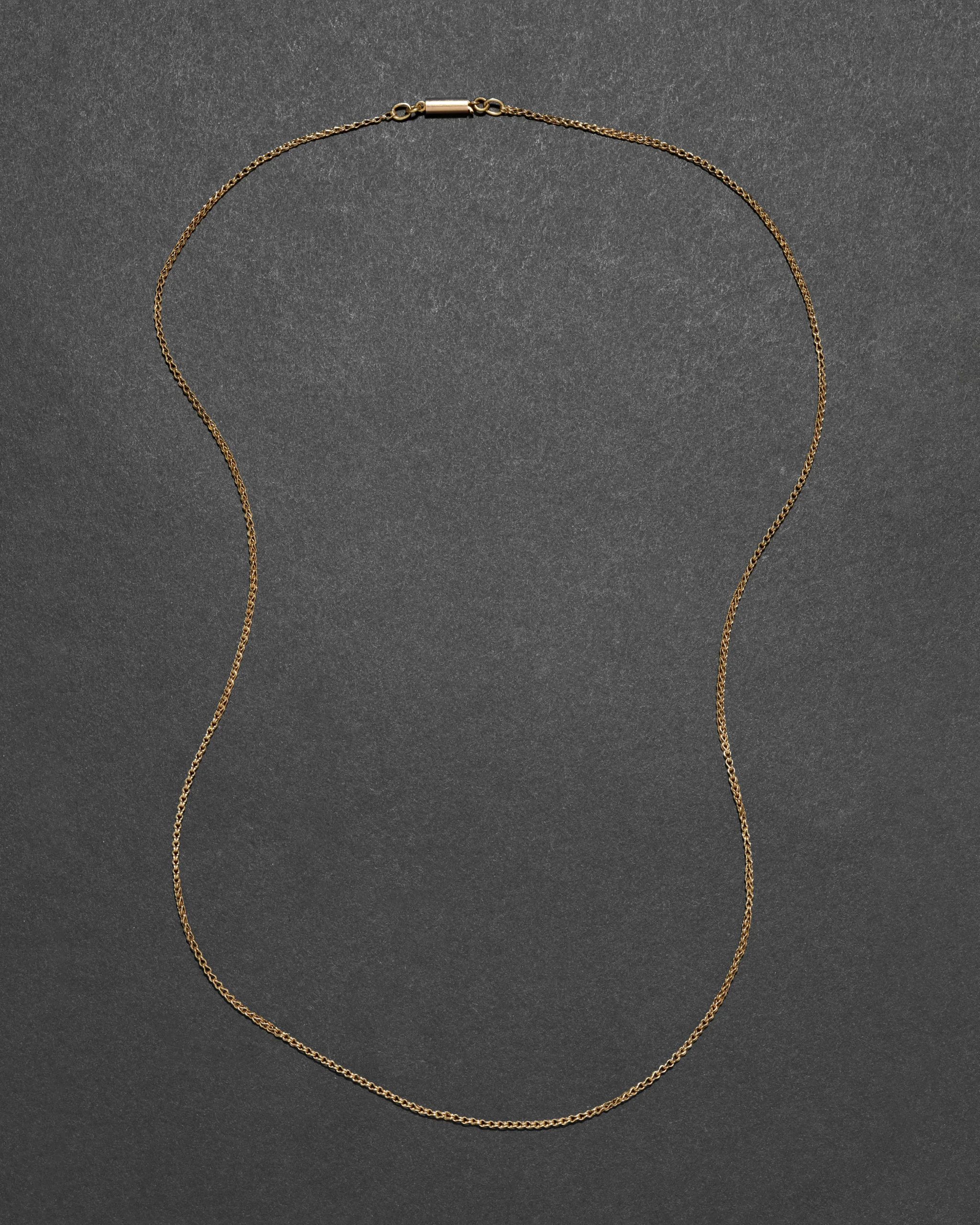 Vintage 9k Gold Foxtail Chain Necklace