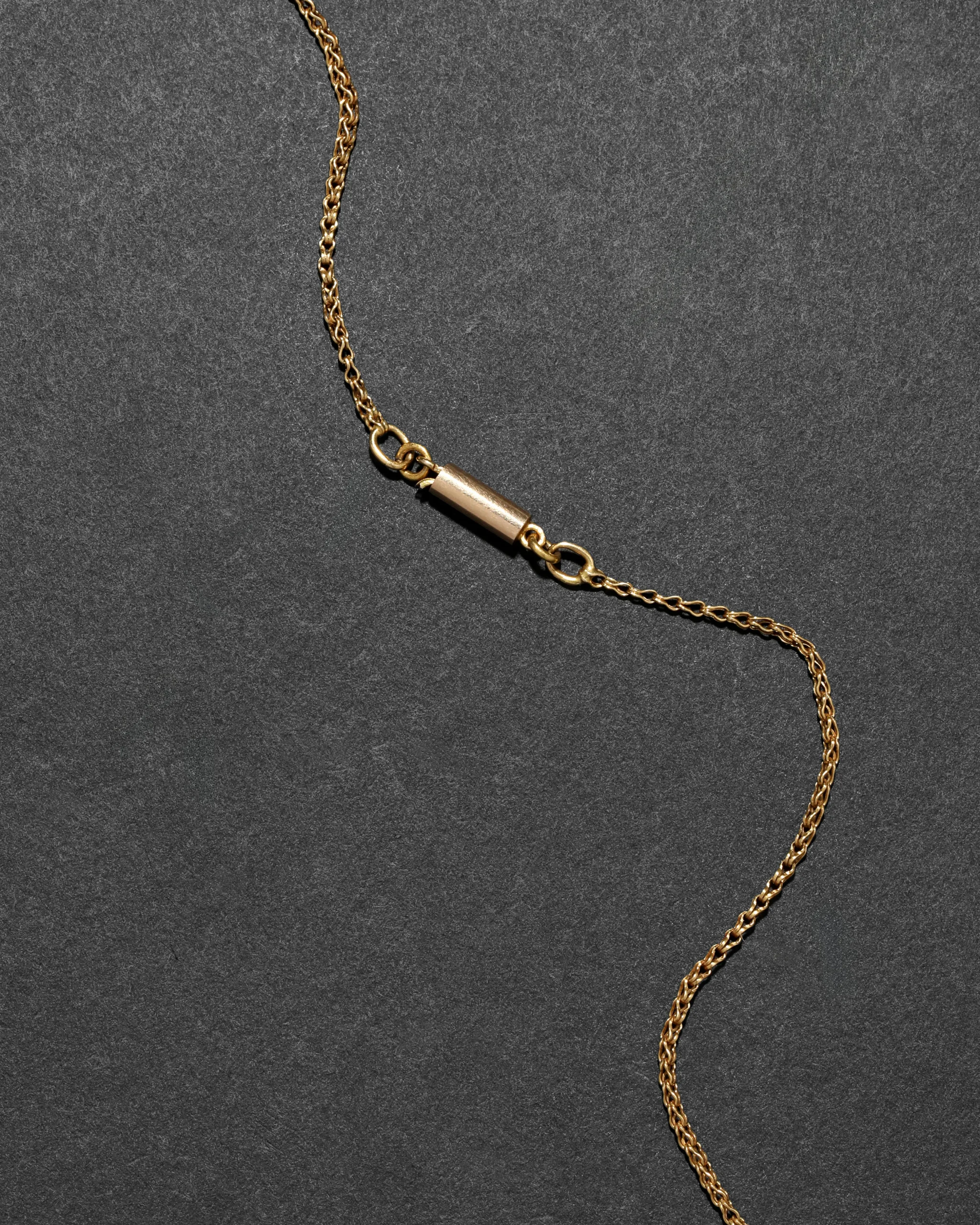 Vintage 9k Gold Foxtail Chain Necklace