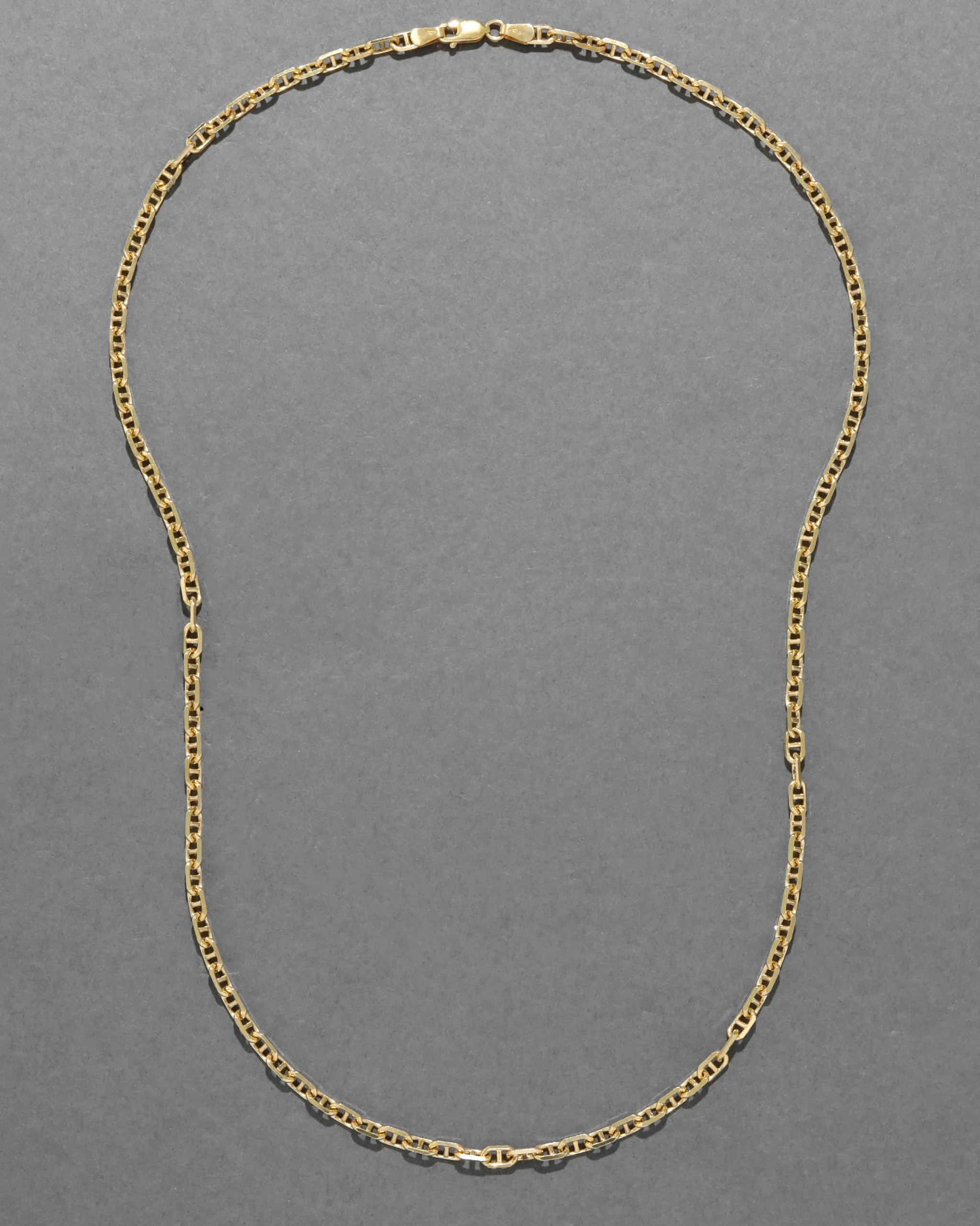 Vintage 1980s 14k Gold Handmade Italian Link Chain Necklace