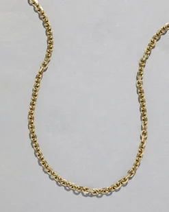 Vintage 1980s 14k Gold Italian Homemade Link Chain Necklace