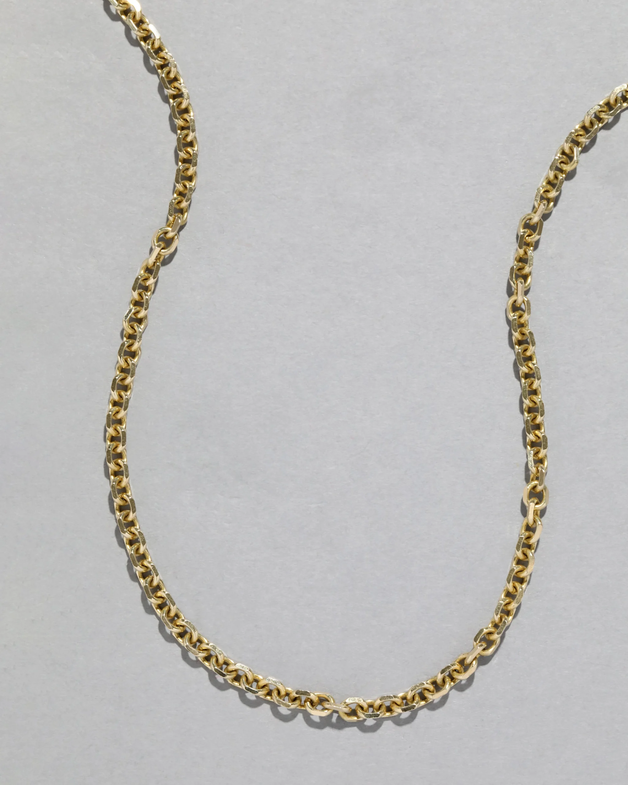 Vintage 1980s 14k Gold Italian Homemade Link Chain Necklace