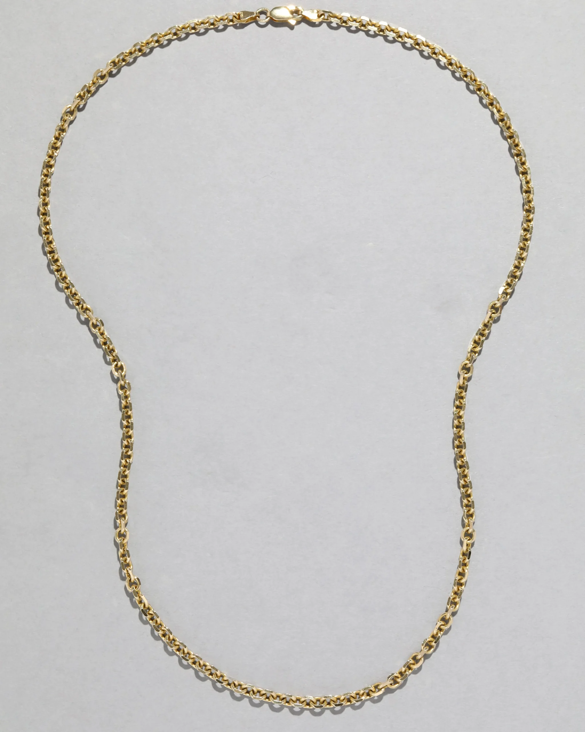 Vintage 1980s 14k Gold Italian Homemade Link Chain Necklace