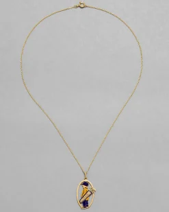 Vintage 1930s 14k Gold with Enamel French Mascot Pendant Necklace